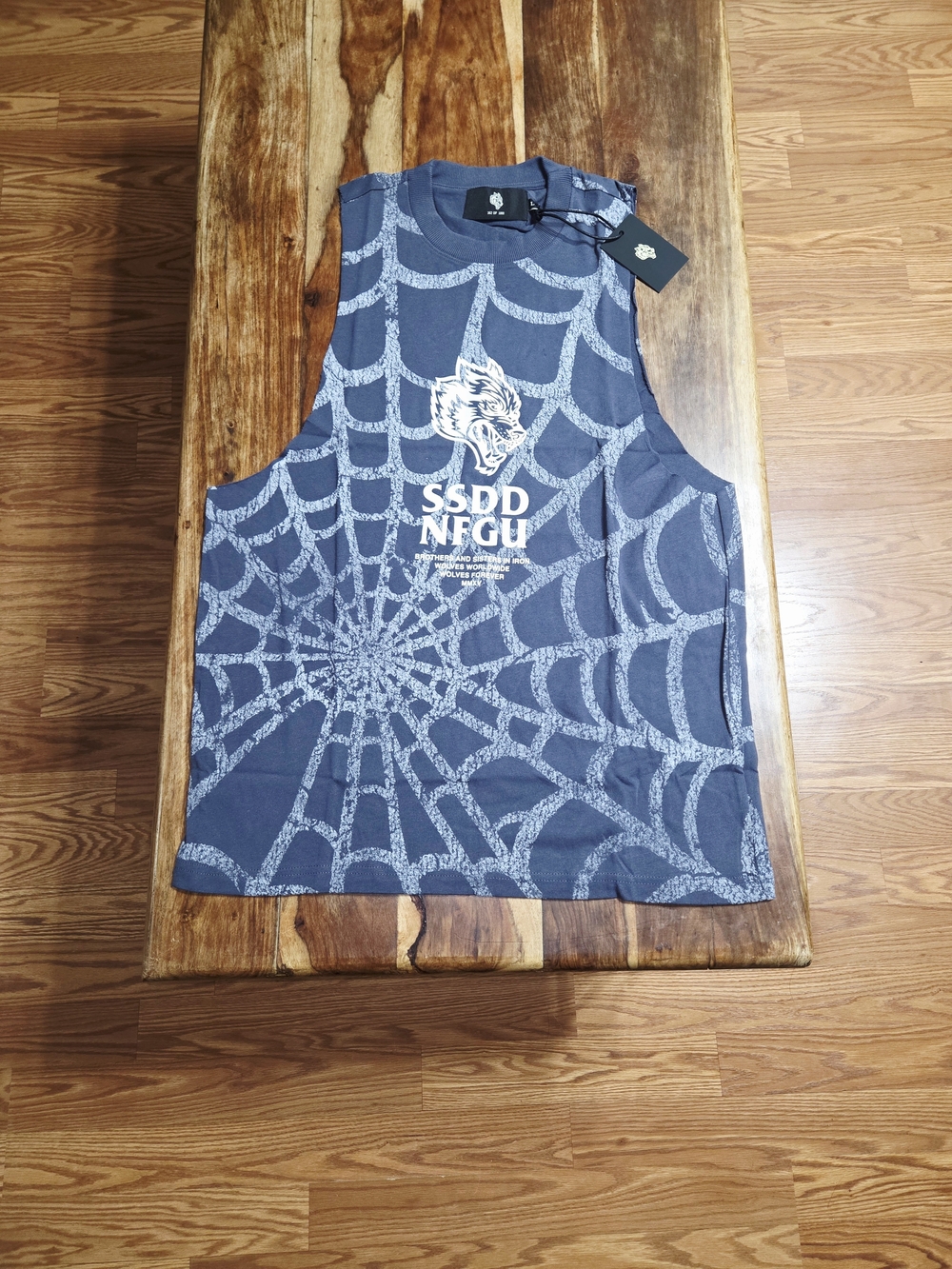Darc Sport "SYMBIOTE WEB" Men's Blue Graphic Muscle Tee
